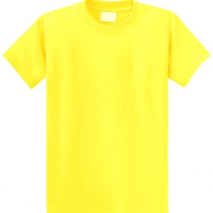 חולצת טריקו 100% כותנה צווארון עגול צהוב